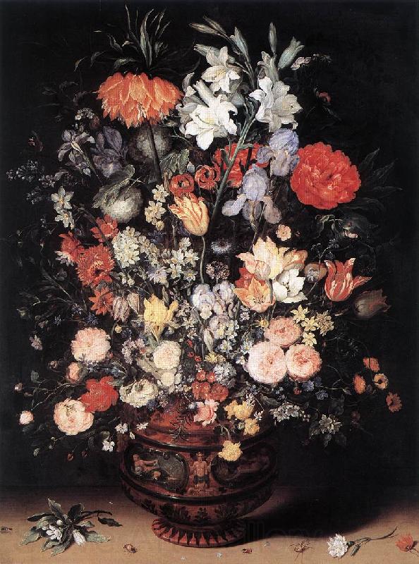 BRUEGHEL, Jan the Elder Flowers in a Vase fg France oil painting art